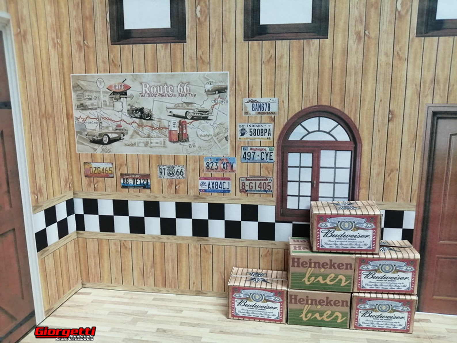 Printable Retro Diorama Garage Display 1/18 Scale - Etsy