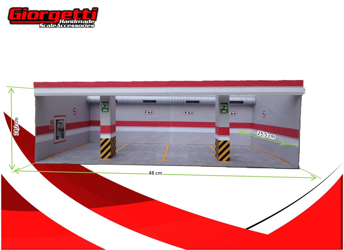 Printable Diorama Parking Lot 1/24 Scale Garage Diorama | Etsy