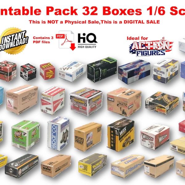 Printable 1 6 Scale Boxes - Etsy