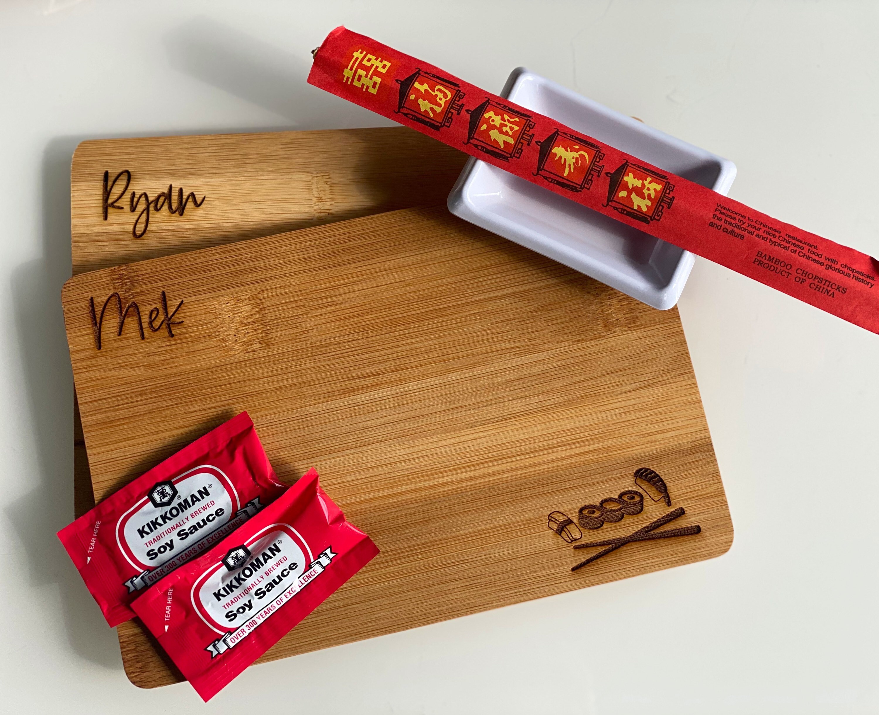 Personalized Bamboo Sushi tray Etsy