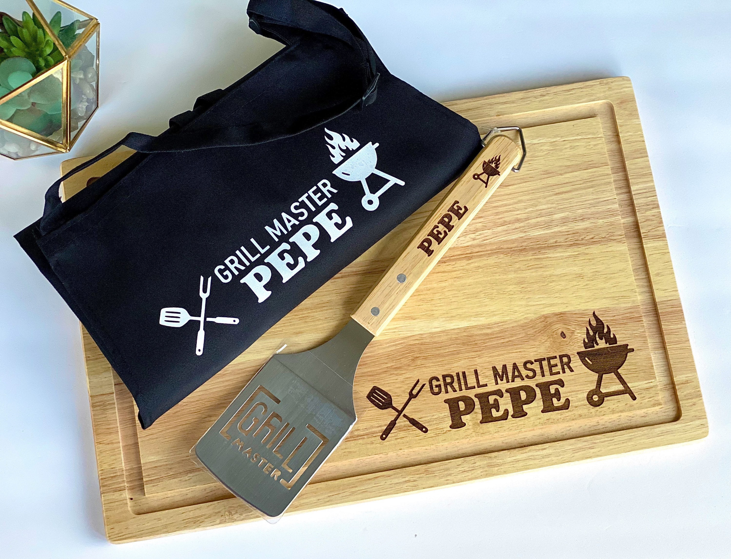 3 pieces Personalized BBQ Set Etsy