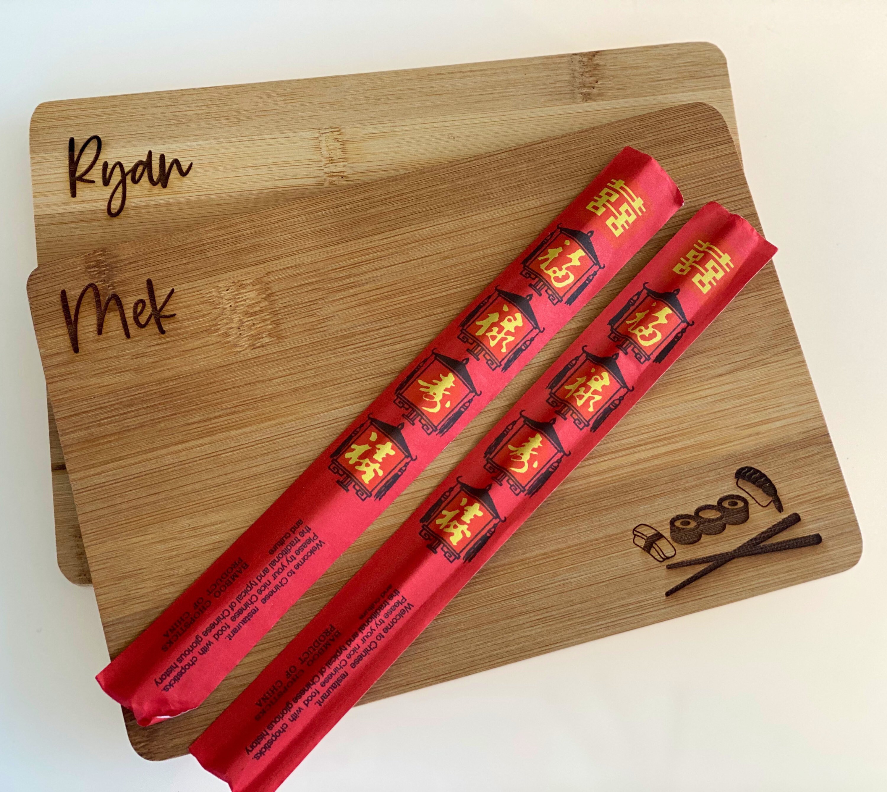 Personalized Bamboo Sushi tray Etsy