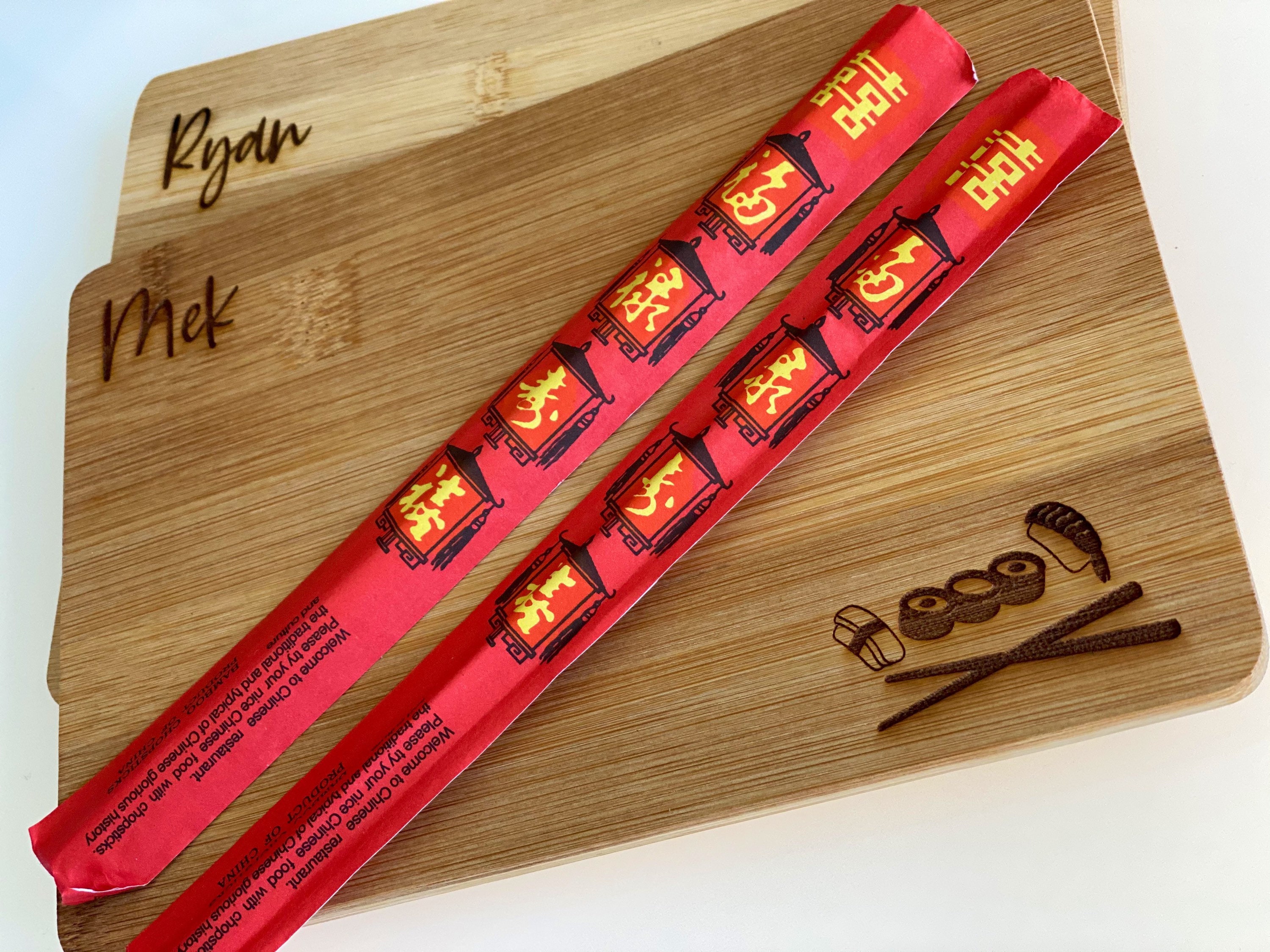 Personalized Bamboo Sushi tray Etsy