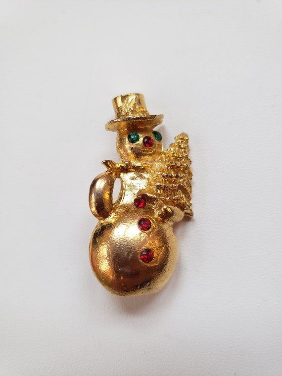 Cute festive holiday Christmas vintage snowman bro