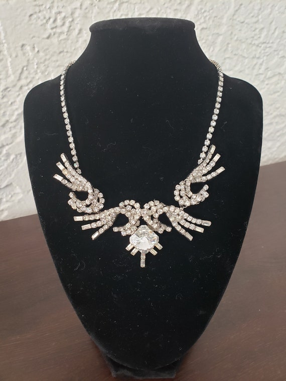 Vintage faux crystal necklace - image 2