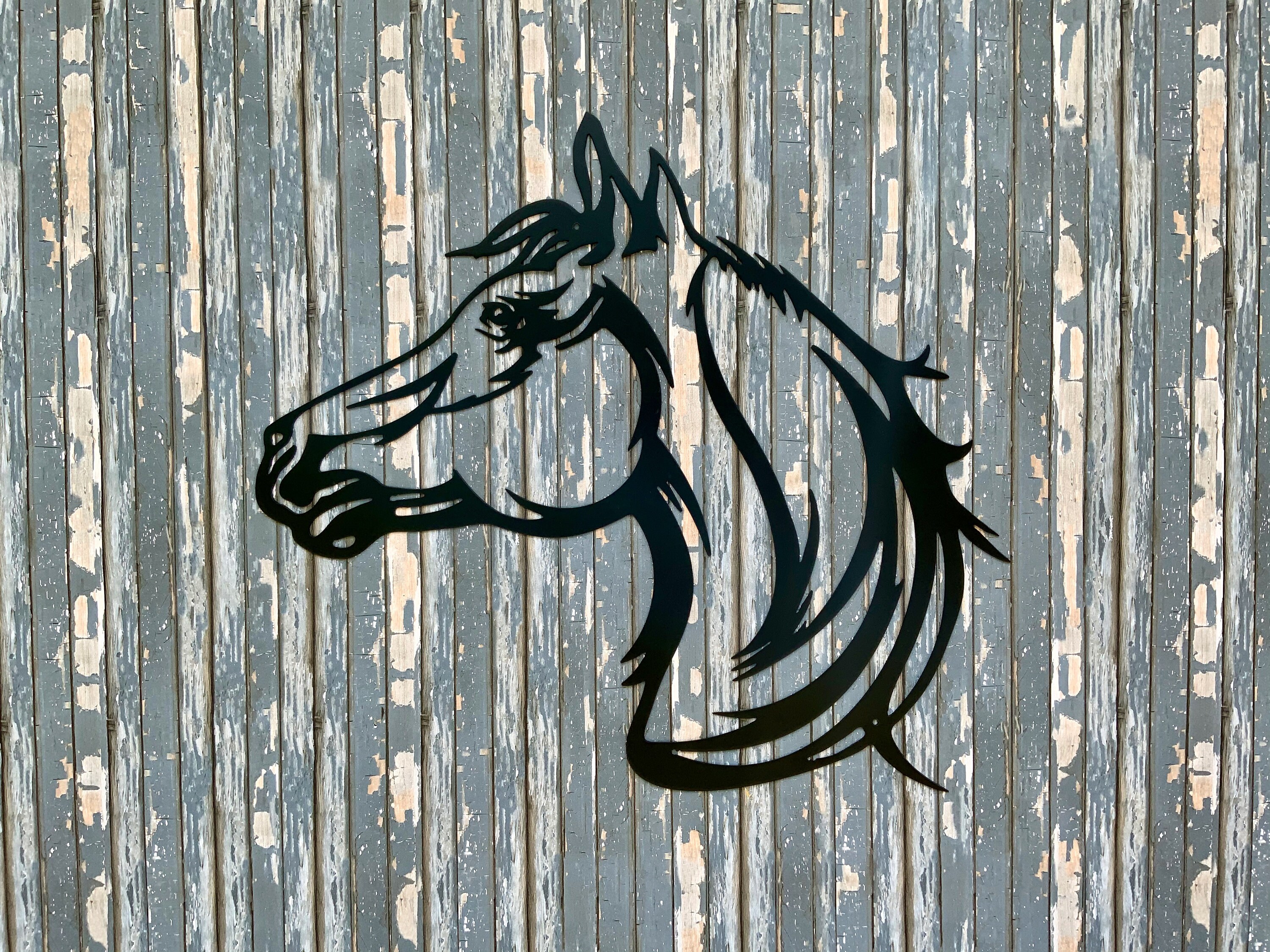 Metal Art Horse Head Metal Decor Wall Art Wall Decor Etsy