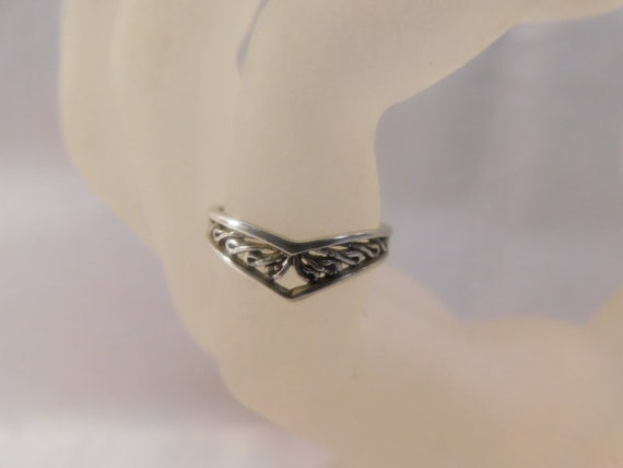 Crafted 925 Solid Sterling Silver Plain Stylish R… - image 1