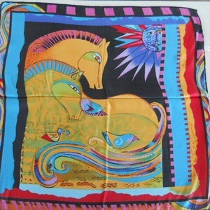 Horse Unicorns w/ Sun Bandana Head Wrap Scarf Silk Bandanna
