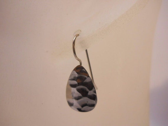 Solid 925 Crafted Sterling Silver Dangle Earrings… - image 3