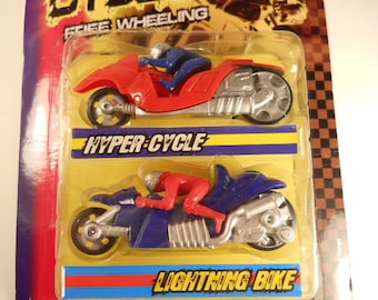 Vintage 2 Pc Extreme Toy Cycles in 2 different colors Motorcycles