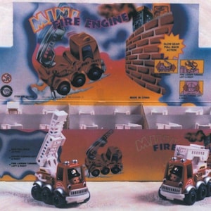 2X Fire Engine Fire Truck Pull Back Action DieCast Vehicles Ty040