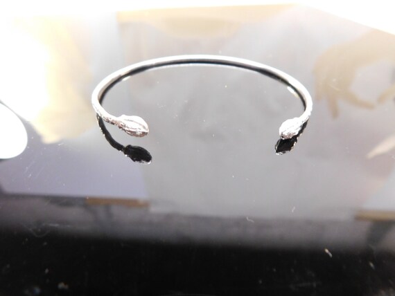 Vintage Thin Cuff Bracelet Solid Sterling Silver … - image 3