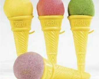 2x Ice Cream Cone Toy Shooters Birthday Party Favors Celebrations Novelty  Vtg #Ty139