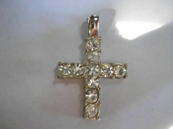 Beautiful Austrian Crystal Cross 10 Stone Crystal… - image 2