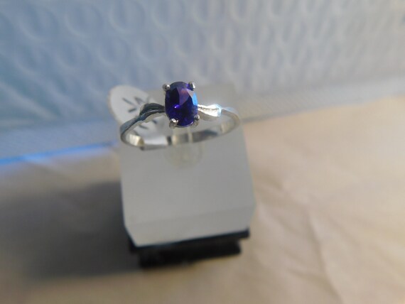 Crafted 925 Solid Sterling Silver Amethyst Ring S… - image 1