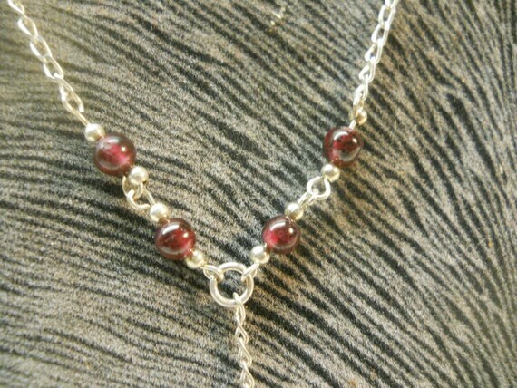 Garnet Stone Crafted Solid Sterling Silver 925 Y … - image 3