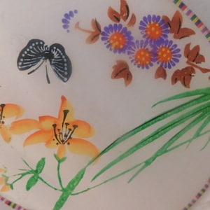 Palace Fan Flowers Butterfly Vintage Hand Fan Floral