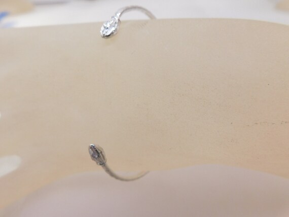 Vintage Thin Cuff Bracelet Solid Sterling Silver … - image 5