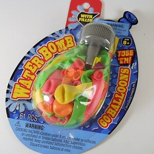 Vtg Toy Water Bombs 60 Balloons Instructions Included New P10038