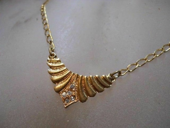 Gold Filled 14 kt GP Austrian Crystal Necklace wi… - image 2