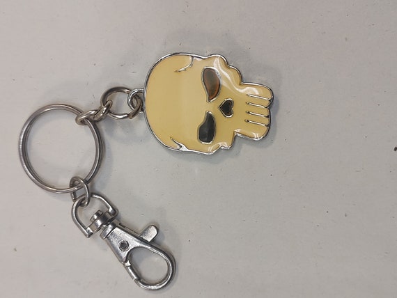 Scull & Enamel Keyring Keychain Belt  handbag wit… - image 2