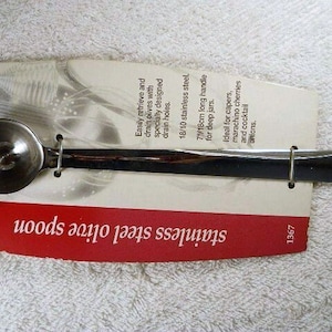 Stainless Steel Long Handle Olive Spoon DS164 Silver Kitchen Cooking Tools
