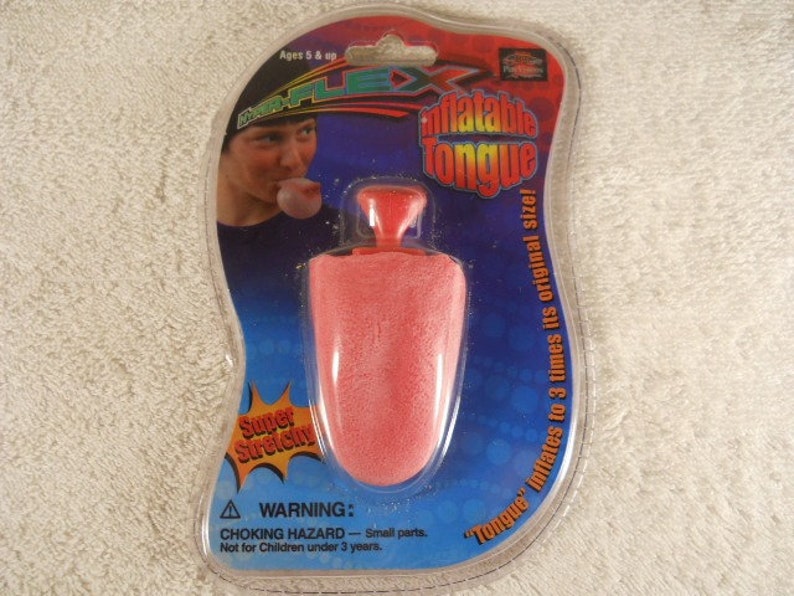 Novelty Inflatable Tongue Toy Fake Supersize Pretend Play Gag Etsy