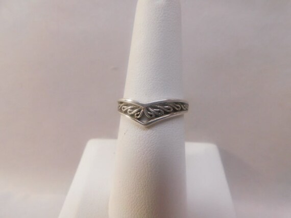 Crafted 925 Solid Sterling Silver Plain Stylish R… - image 2