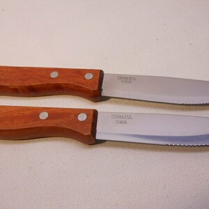 Stainless Steel 2 pc Steak Knives set Vintage