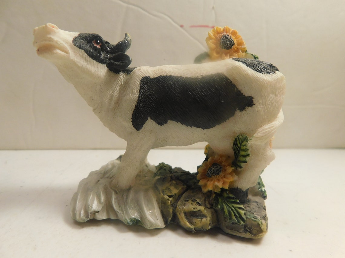 Sunflowers Cow Decor Cows Figurine Collectible Farm Animals | Etsy