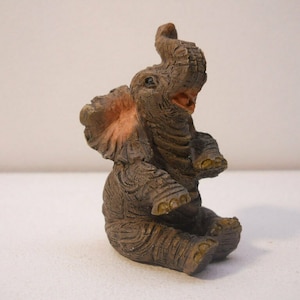 Elephant with Trunk up Figurine Collectible