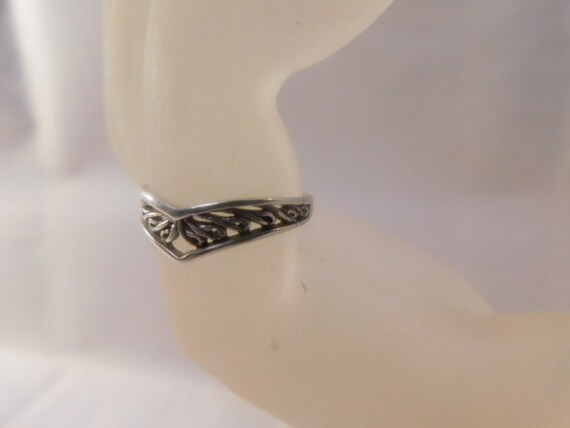 Crafted 925 Solid Sterling Silver Plain Stylish R… - image 4