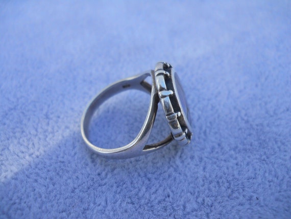 Abalone Crafted Solid Sterling Silver Ring Sz 8.5… - image 4