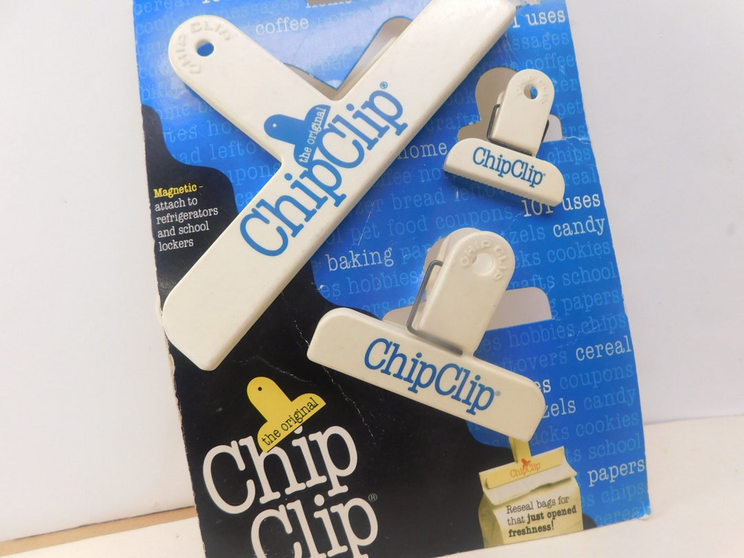 The Original Chip Clip 3 Variety White Set Plastic Etsy