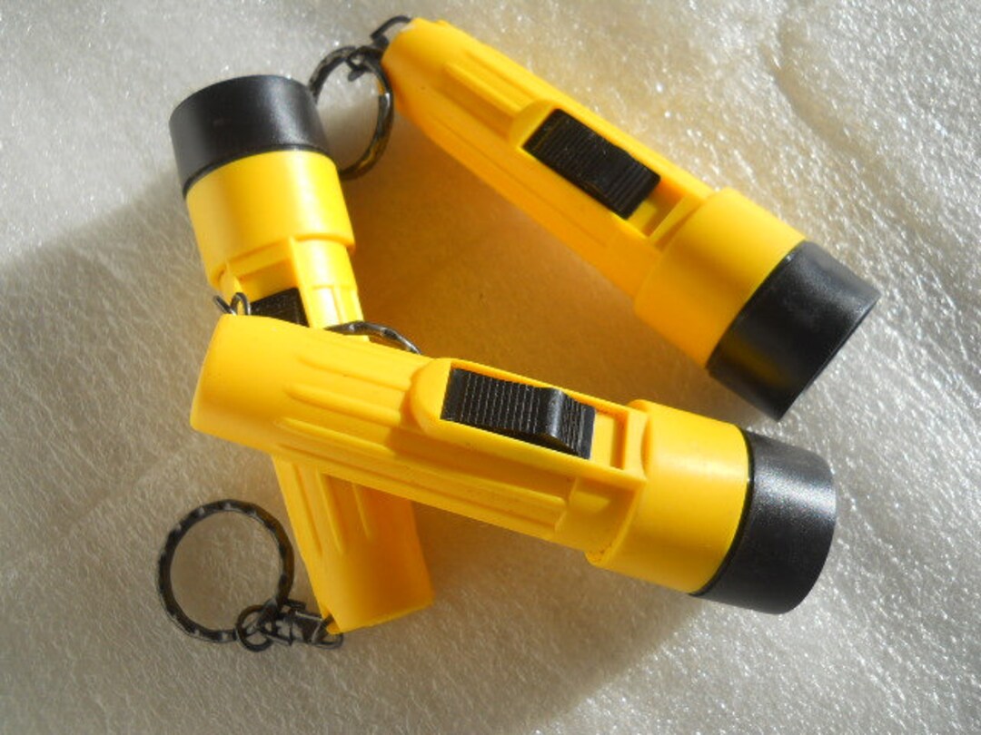 2x Flashlights Keychains 2 Pc Set Durable Plastic Super Bright Etsy