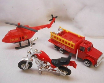 Fire and Emergency Toy play set vintage set toy Vehicles cars