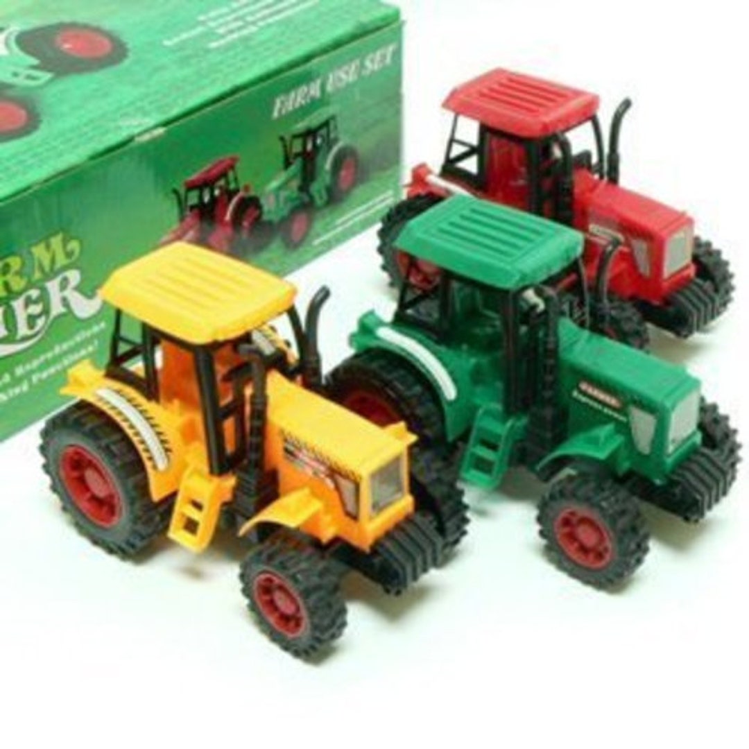 Toy Tractors Assorted Color Push Action Farm Vehicles Ty110c