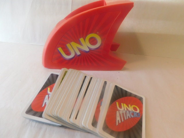 UNO ATTACK Mattel Card Game With Card Launcher & Cards Pretend Play - Etsy