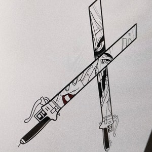 Eren Jaeger Attack On Titan Tattoo Stencil Etsy