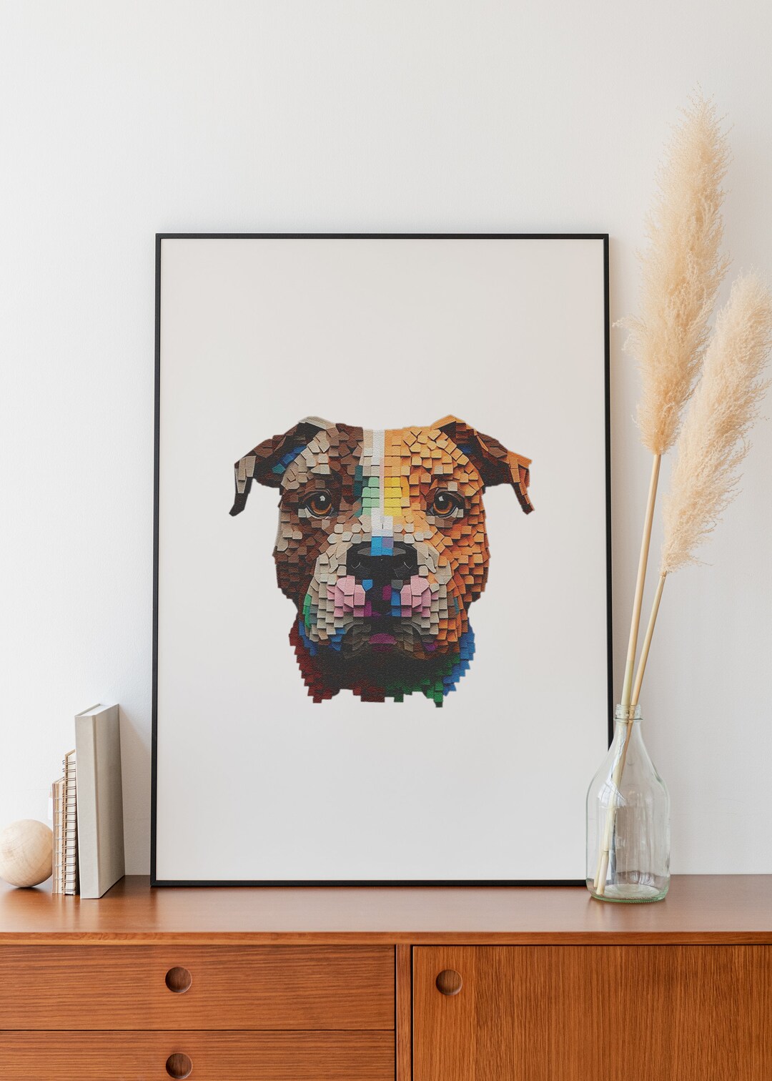 Pitbull Brick Animal Posters DIGITAL FILE ONLY 12x18 Etsy