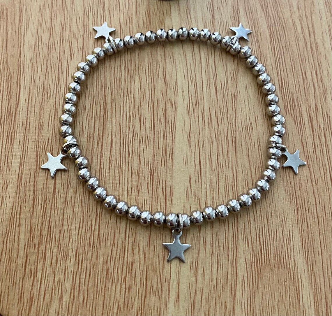 Star charm bracelet stainless steel stretch bracelet Etsy