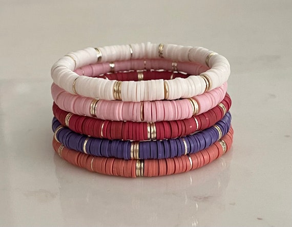 Polymer Clay Heishi Bead Pearl Colorful Bracelets -  Canada