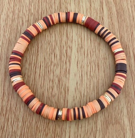 Red, White, and Black Clay Bead Bracelet Kids Size -  Hong Kong