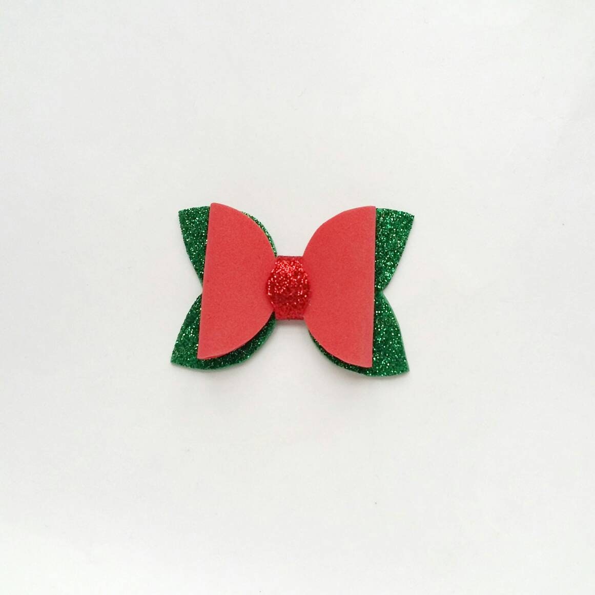 Christmas bow template svg Files for Cricut Hair bow svg | Etsy