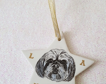 Personalised Pet Ornament | Pet Decoration | Personalised ceramic bauble | Christmas tree decoration