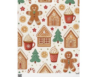 Gingerbread House Wrapping Paper | Nostalgic Holiday Wrap