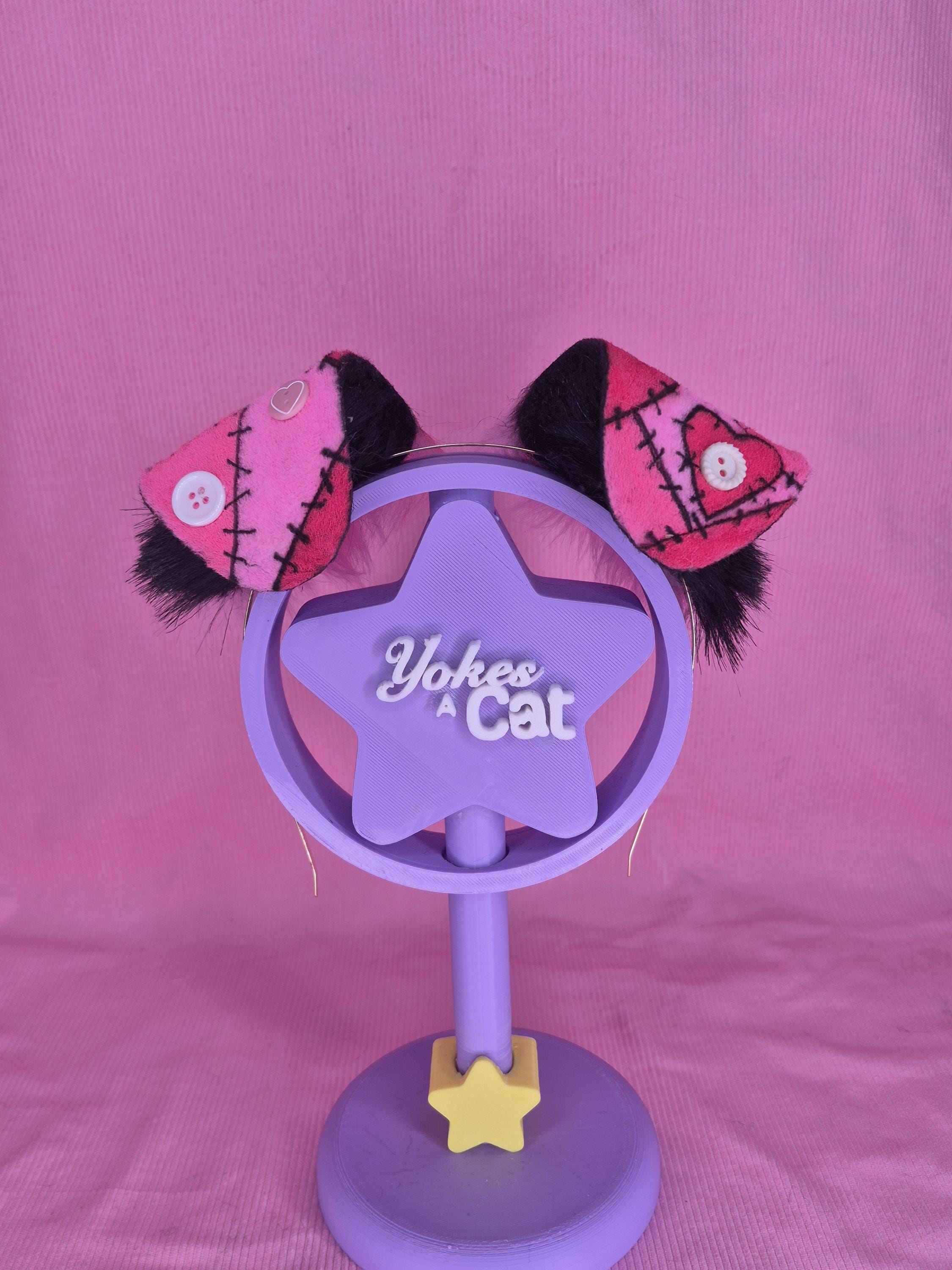 Stitched Up Button Puppy Ears (Adjustable, Realistic & Bendable)