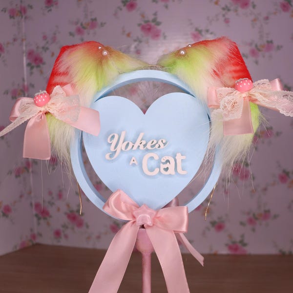 Realistic Strawberry Cottage Core Kitten Ears