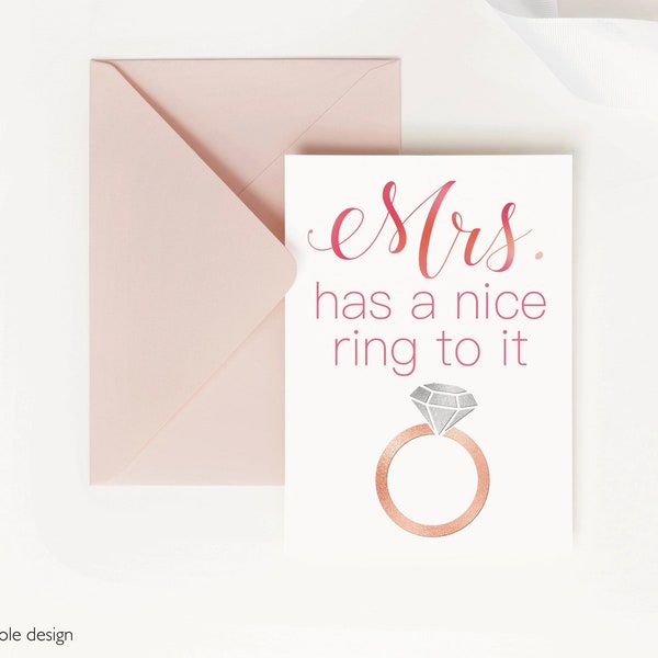 Engagement Card for Best Friend, Bridal Shower Card for Bride, Bridal Shower Card, Future Mrs Card for Bride, Engagement Gifts for Her