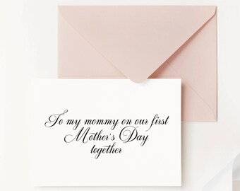 1st Mother's Day Card From Newborn Baby, Happy Mothers Day Card for New ...